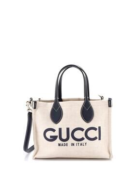 Gucci Logo Shopper Tote Printed Canvas #218479G18B